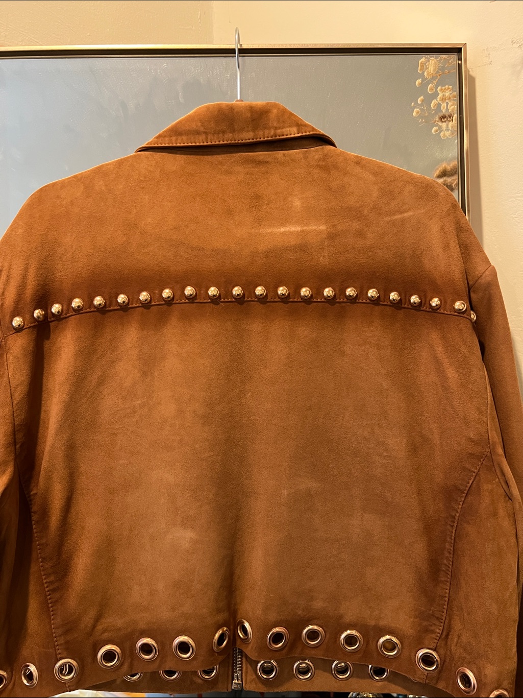 Walter Baker Rust Brown Suede Grommet Pocket Jacket — image 5 of 8